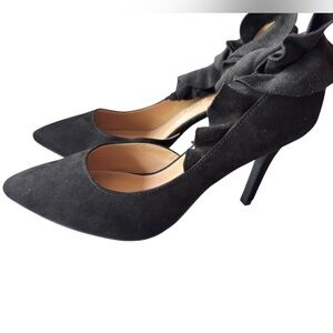 Christian Siriano Black Ruffle Heels